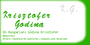 krisztofer godina business card
